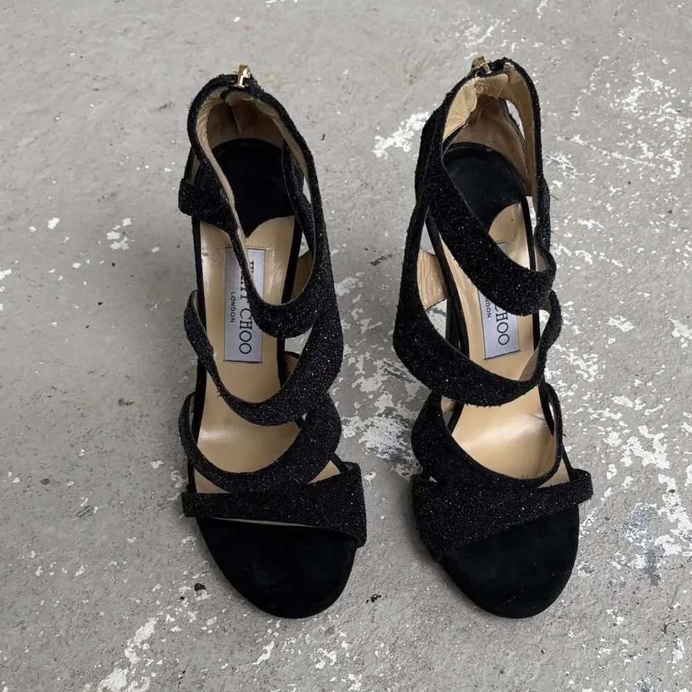 Jimmy Choo Gretchen glitter Heeled sandals